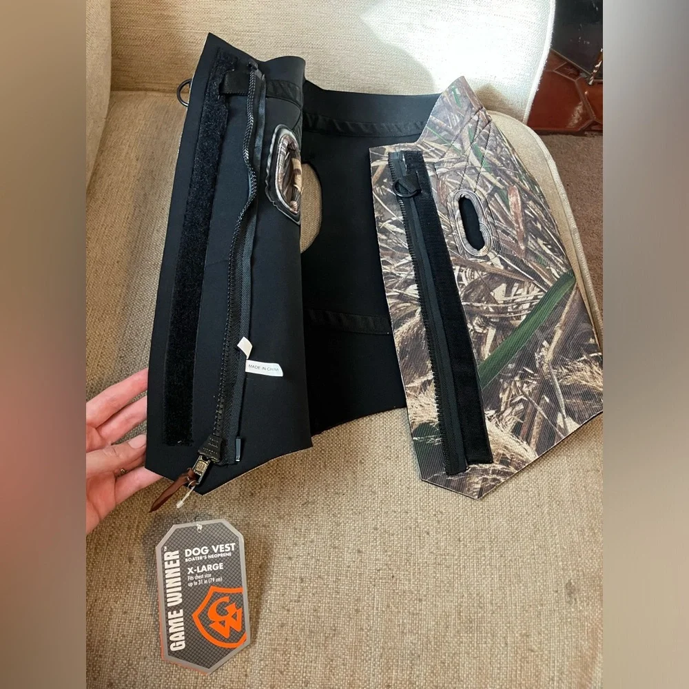 Camo real tree game winner dog vest